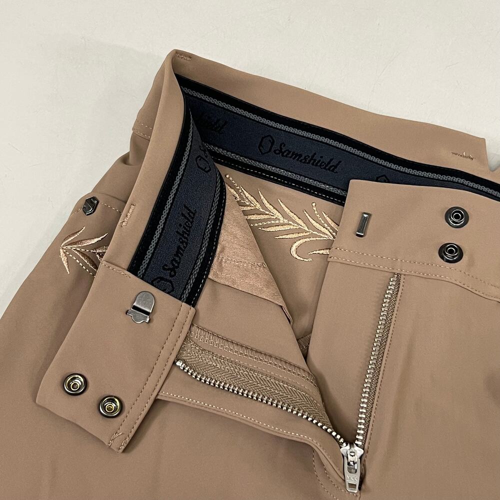 SAMSHIELD Delice Flower Equestrian Pants Women's Sz US 26, UK 8, FR 36 Camel - Picture 4 of 13